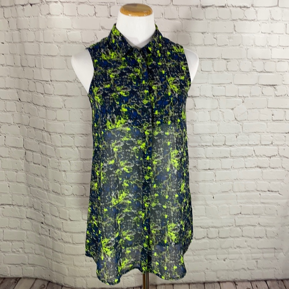 Monki semi sheer tunic